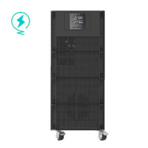 UPS Bifásica On-Line Alta Frecuencia 6 KVA - 10 KVA Eficiencia en gestión de energía y estabilidad para equipos críticos en el sector bancario, centros de datos y montajes de telecomunicaciones. Tecnología de doble conversión online Factor de potencia de salida es 1, kVA/kW Diseño de carga digital, ajustable de 1 a 12A Ranura inteligente, compatible con tarjeta SNMP / RS485/AS400 Alta eficiencia, CA a CA 95% Ajuste automático de la velocidad del ventilador Amplio rango de voltaje de entrada, 110 Vac a 300 Vac. Función de apagado de emergencia (EPO) Banco de baterías ajustable de 16/20 un de 7/9 AH 12 VDC Pantalla LCD/LED Puerto inteligente RS232/USB con software de monitoreo . Funcionamiento en modo ECO para ahorro de energía. Tecnología DSP garantiza un alto rendimiento. Tecnología avanzada PFC, entrada PF>99%. Transformador ISO de salida. Interfaz de estado de mantenimiento externo.